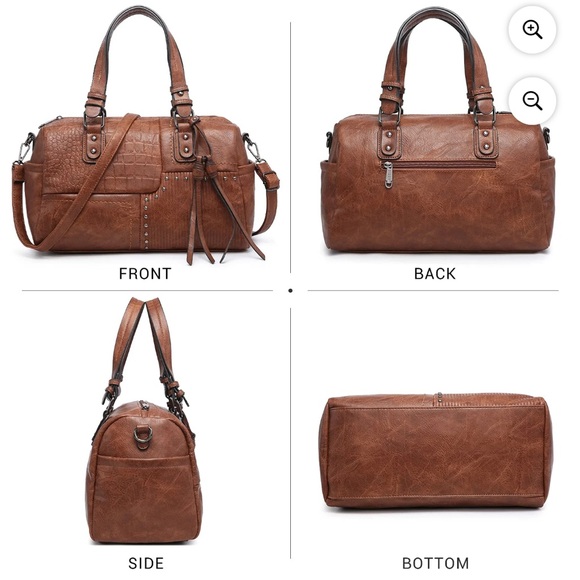 Dasein Large Barrel Bag Large Top Handle Shoulder Purse - Picture 2 of 12